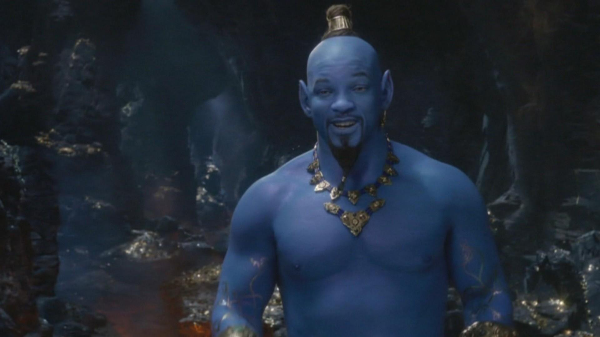 New Live Action Aladdin Trailer Reveals Blue Will Smith Genie This Is Real Geek Outpost