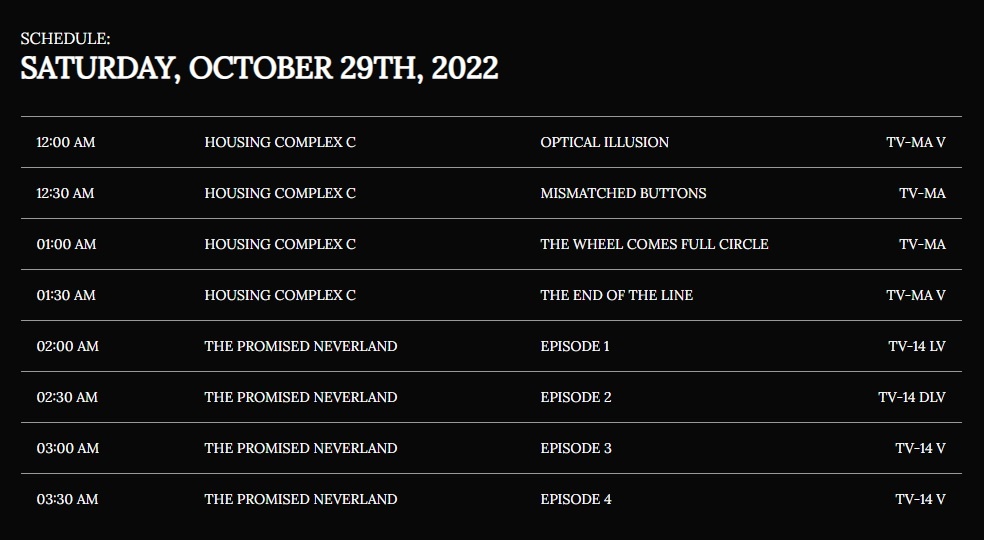 Toonami Schedule 2024 - Paige Barbabra